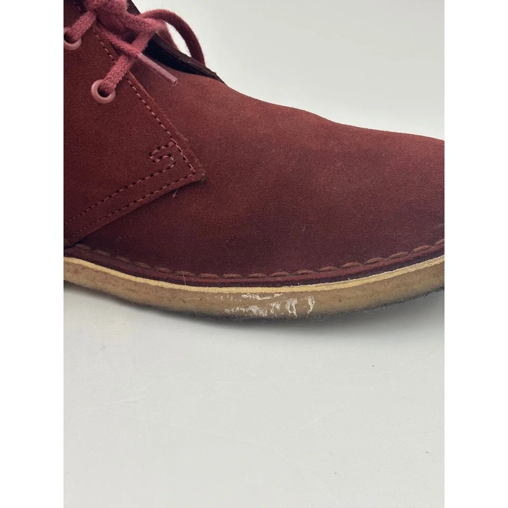Clarks Desert Boots Burgundy Suede Charles F Stead Chukka Mens 9 26114404